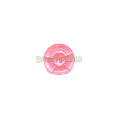 Charola redonda 5 divisiones Rosa bebe 1pz