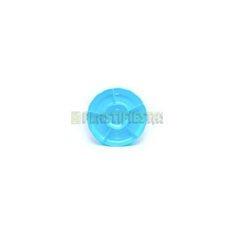 Charola redonda 5 divisiones Azul Cielo 1pz
