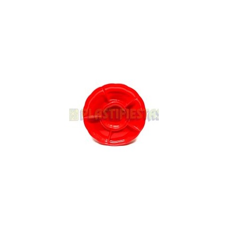 Charola redonda 5 divisiones Rojo 1pz