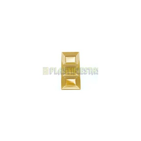 Charola rectangular 3 divisiones Dorada 1 pz