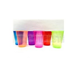 Vaso de plástico 8 oz neón Surtido 24 pz