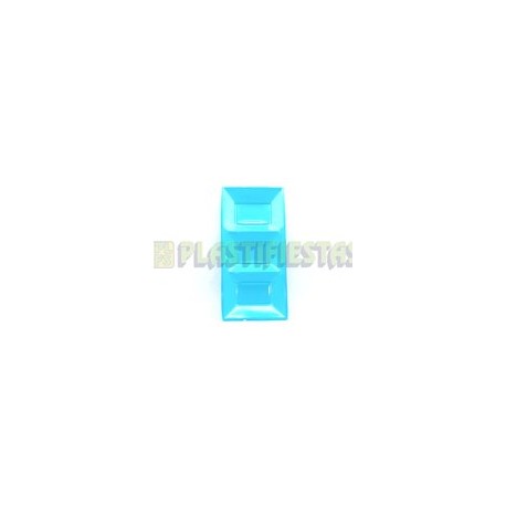 Charola rectangular 3 divisiones Azul cielo 1 pz