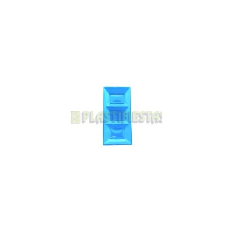 Charola rectangular 3 divisiones Azul Caribe 1 pz
