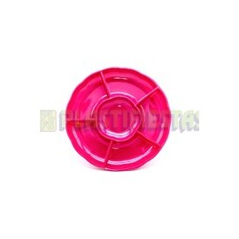 Charola redonda 5 divisiones Magenta 1pz