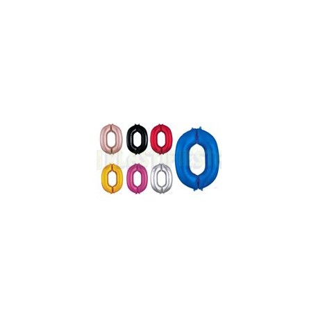 Globo metálico No. 0 de 34" ORO/PLATA/NEGRO/ROSA GOLDEN sin inflar 1 pz