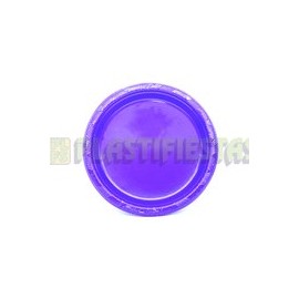 Plato de plástico redondo 7" Morado 20 pz