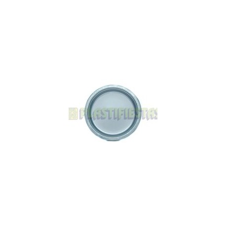 Plato de plástico redondo 7" Plata 20 pz