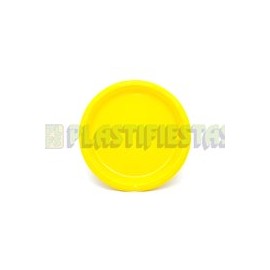 Plato de plástico redondo 9" Amarillo 20pz
