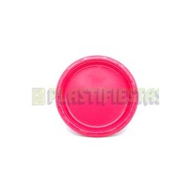 Plato de plástico redondo 7" Magenta 20 pz