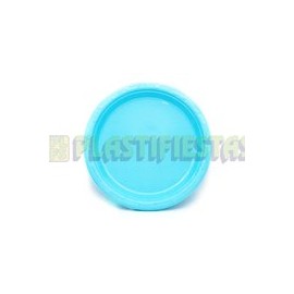 Plato de plástico redondo 7" Azul Cielo 20 pz