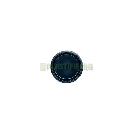 Plato de plástico redondo 7" Negro 20 pz