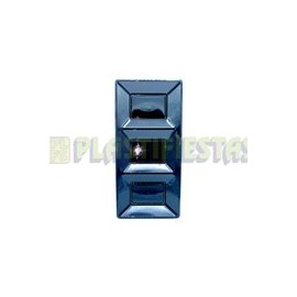 Charola rectangular 3 divisiones Negro 1 pz