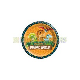 Plato pastelero Jurassic World infantil 6 pz