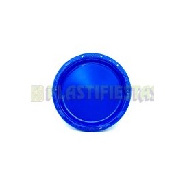 Plato de plástico redondo 7" Azul rey 20 pz