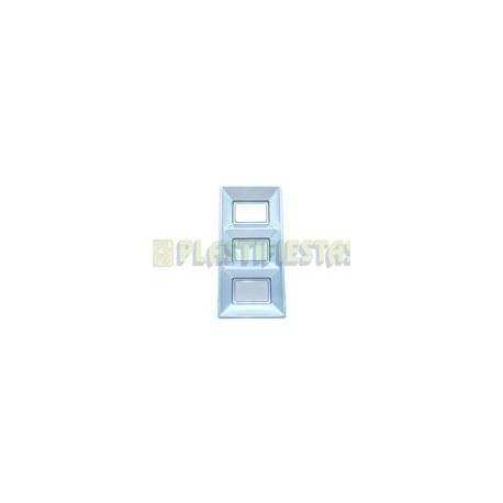 Charola rectangular 3 divisiones Plata 1 pz