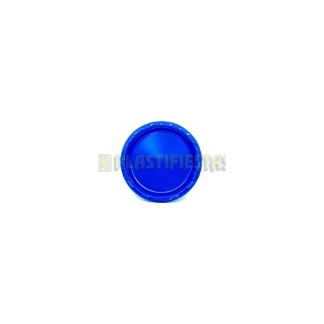 Plato de plástico redondo 9" Azul rey 20 pz