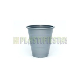 Vaso de plástico 12 oz Plata 20 pz