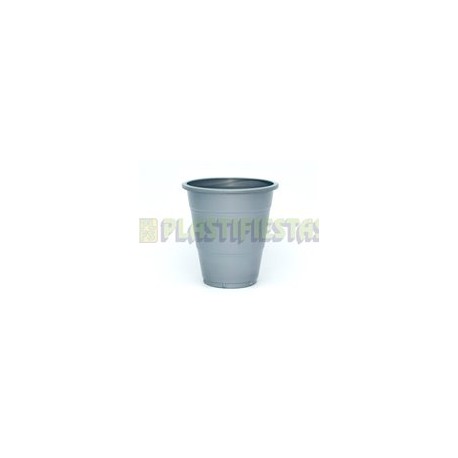 Vaso de plástico 12 oz Plata 20 pz