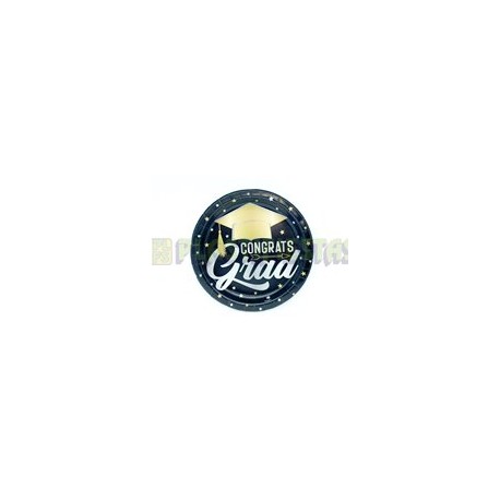 Plato fiesta Grad stars & birretes 8 pz
