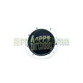 Plato fiesta Mtlc Hppy bday 8 pz