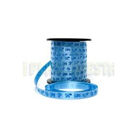 Curling decorado Animalitos azul 1 pz