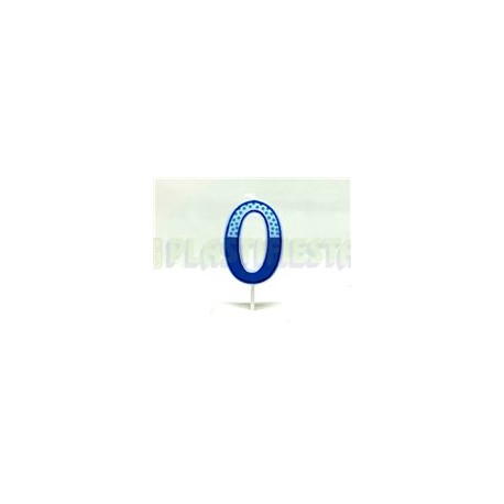 Vela palillo mini azul No. 0 1 pz