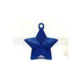 Contrapeso estrella Azul glitter 1 pz