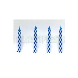 Vela caramelo Azul 24 pz