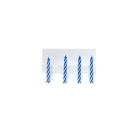 Vela caramelo Azul 24 pz
