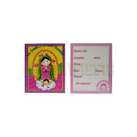 Invitación Virgencita 6 pz