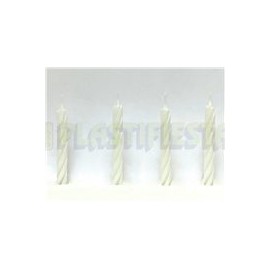 Vela caramelo Blanca 24 pz