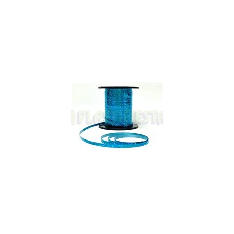 Curling holográfico Azul turquesa 1 pz