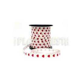Curling decorado Corazones mate 1 pz