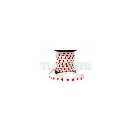 Curling decorado Corazones mate 1 pz