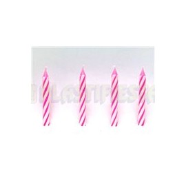Vela caramelo Rosa 24  pz