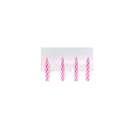 Vela caramelo Rosa 24  pz
