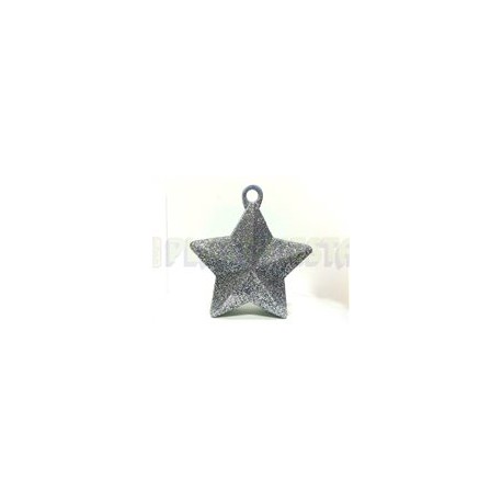 Contrapeso estrella Plata glitter 1 pz