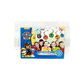 Adorno espiral Paw Patrol 8 pz