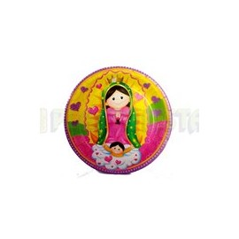 Plato fiesta Virgencita 8 pz