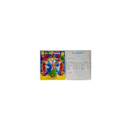 Invitación Payaso 6 pz
