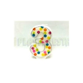 Vela pop No. 3 1 pz