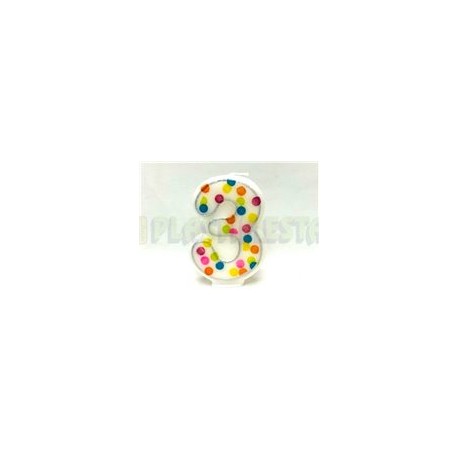 Vela pop No. 3 1 pz