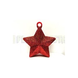 Contrapeso estrella Roja glitter 1 pz