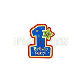 Invitación 1st cumpleaños niño 8 pz
