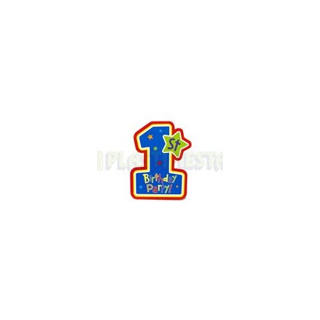 Invitación 1st cumpleaños niño 8 pz