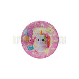 Plato pastelero Bebé unicornio 6 pz