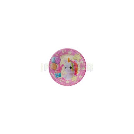 Plato pastelero Bebé unicornio 6 pz