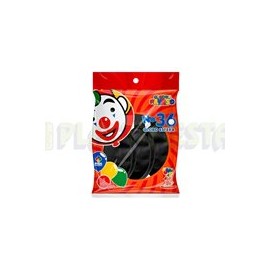 Globo de látex No. 36 sólido Negro 3 pz