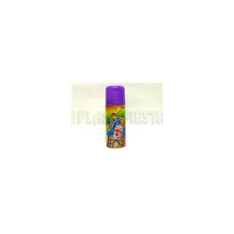 Serpentina en aerosol Morado 250 gr 1 pz