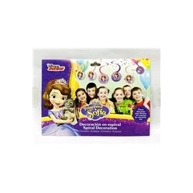 Adorno espiral Princesita Sofia 8 pz